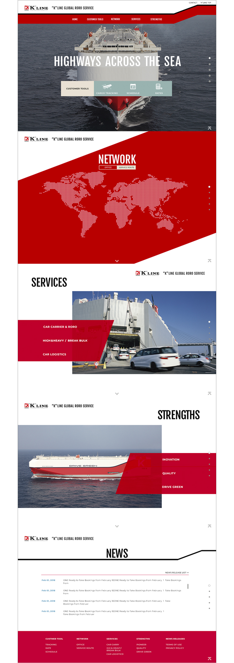 "K" LINE GLOBAL RORO SERVICE　WEB 1